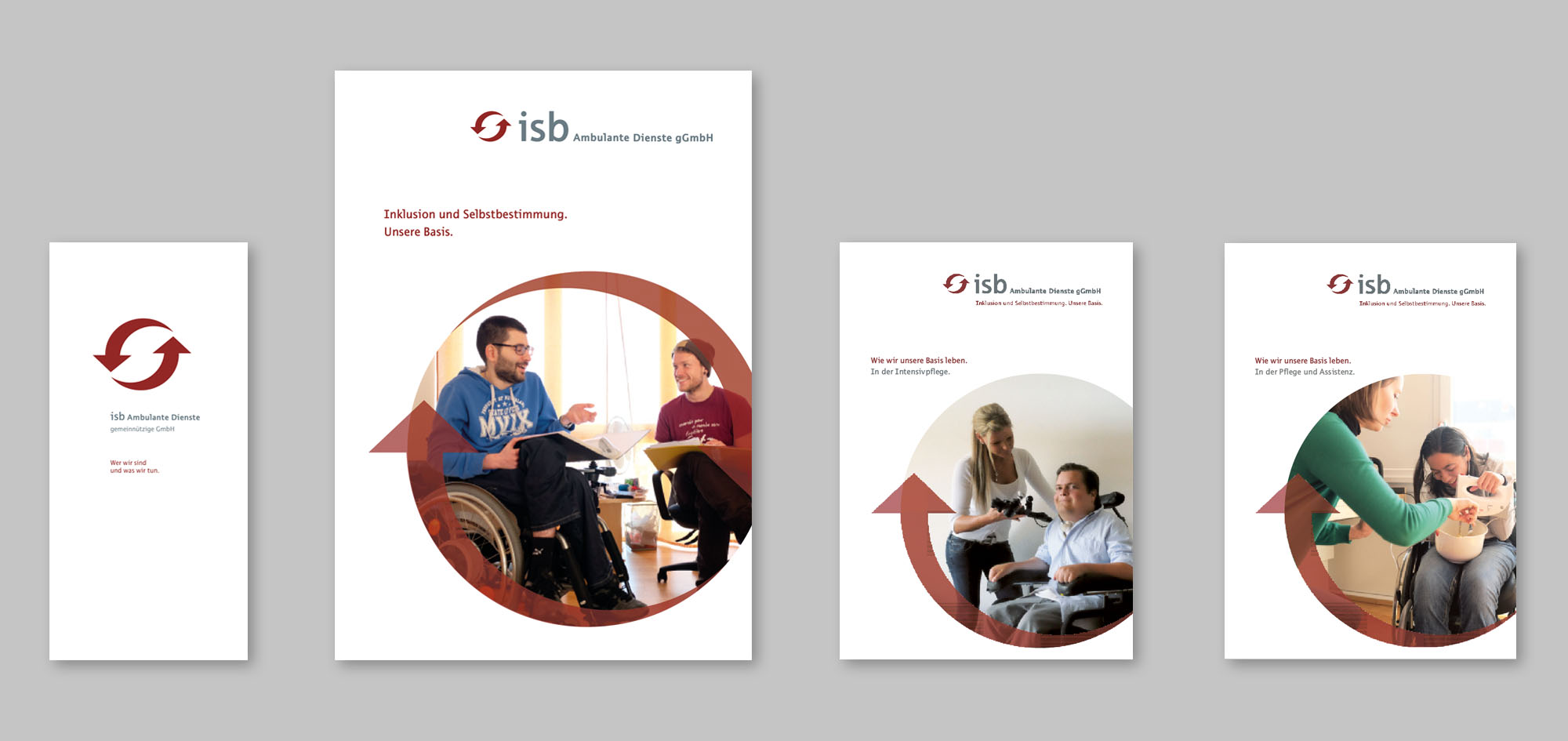 Basisbroschüren geschlossen isb Intensivpflegedienst Corporate Design