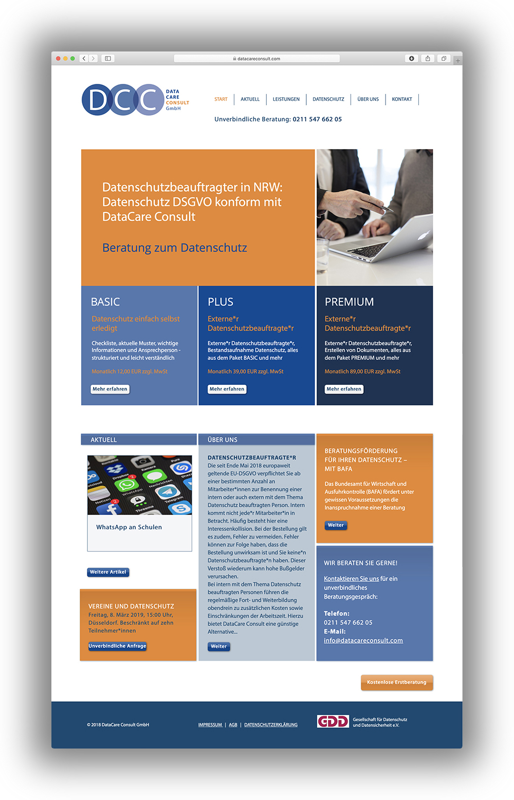 Webseitengestaltung für Datenschutzdienstleister Webseitengestaltung für Datenschutzdienstleister