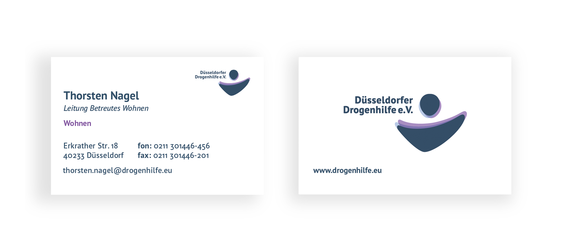 Drogenhilfe Visitenkarten-Design Drogenhilfe Visitenkarten-Design
