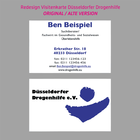 Redesign Visitenkarte Düsseldorfer Drogenhilfe Redesign Visitenkarte Düsseldorfer Drogenhilfe