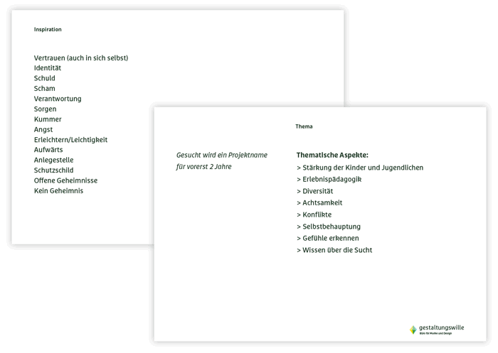 Naming-Workshop für Kinder- und Jugendhilfe-Projekt Naming-Workshop für Kinder- und Jugendhilfe-Projekt