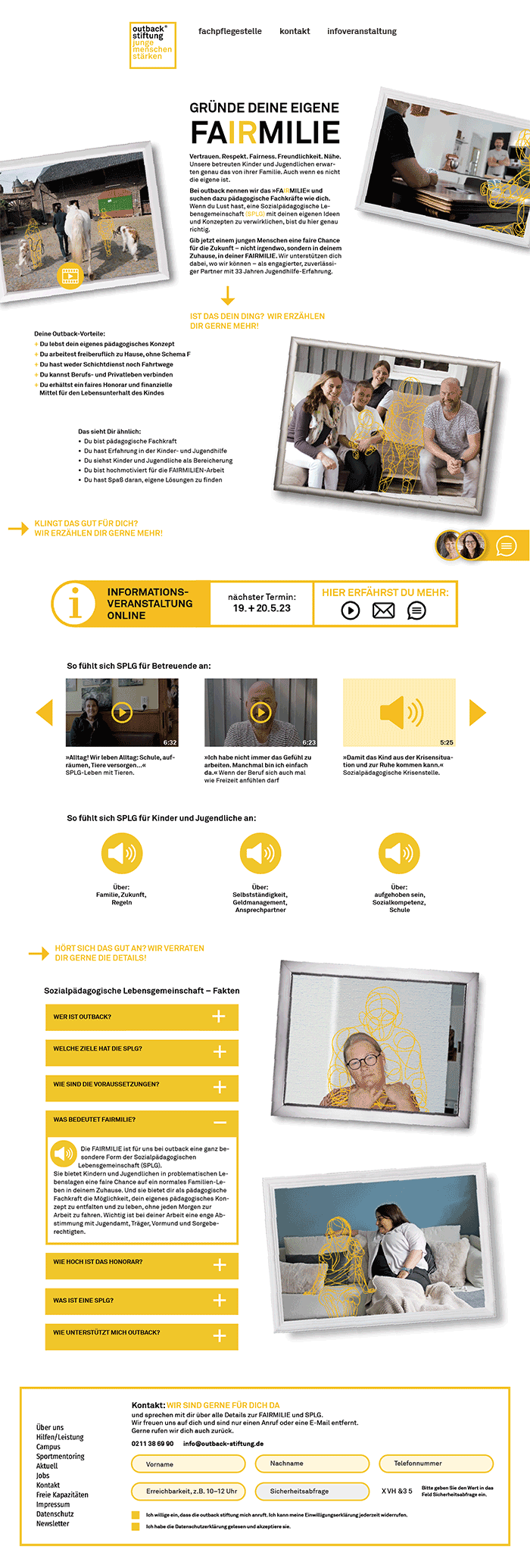 Landing- und Funnelpage für Jugendhilfeträger Landing- und Funnelpage für Jugendhilfeträger