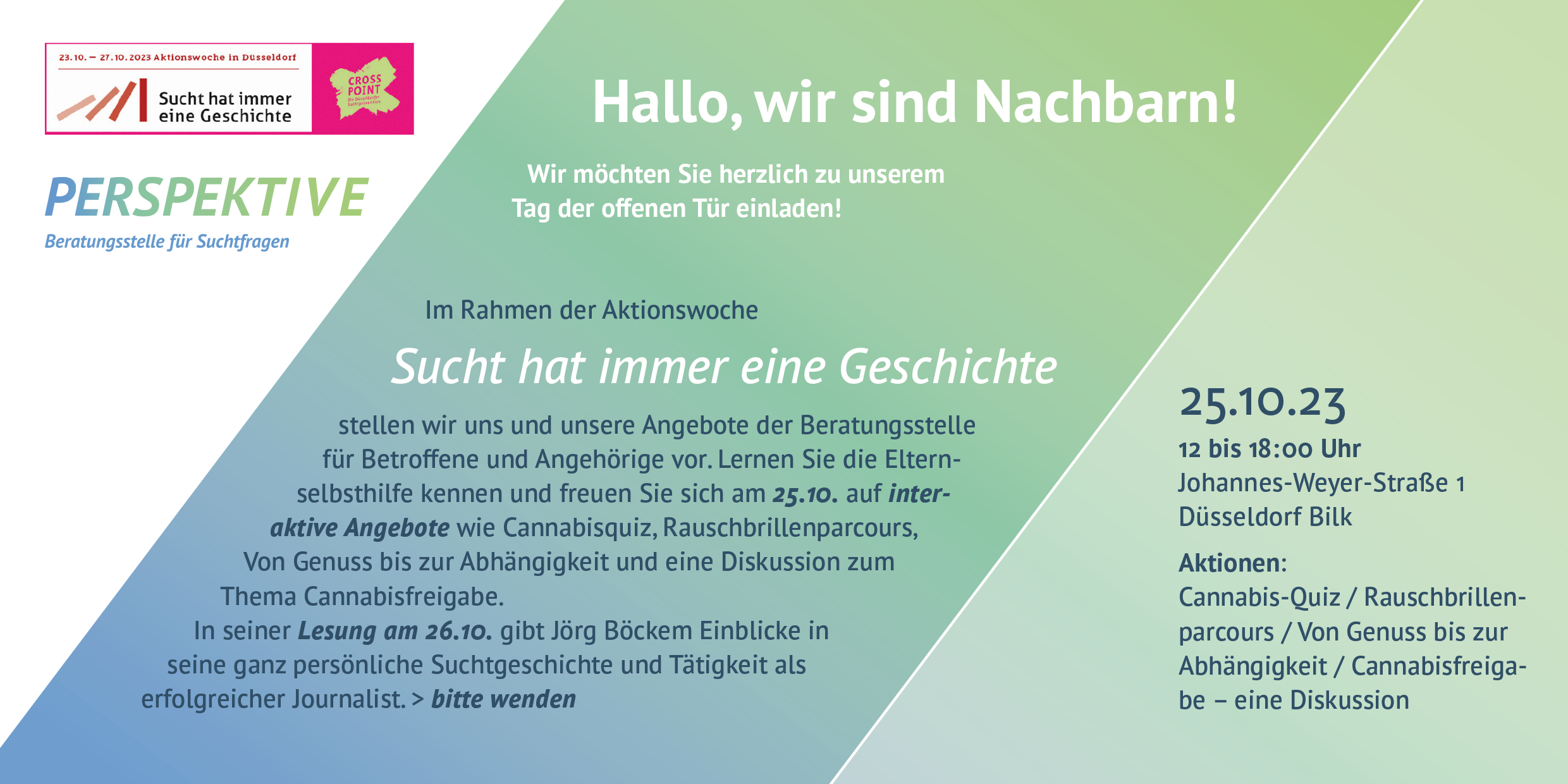 Einladungs-Postkarte Tag der offenen Tür