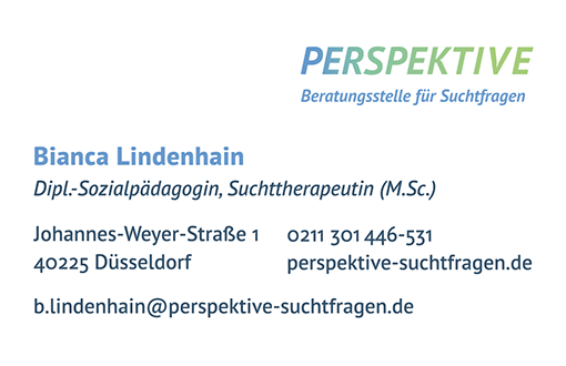 Visitenkartengestaltung für eine Sucht-Beratungsstelle