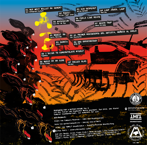 LP-Cover-Design und Artwork für eine Punk Compilation