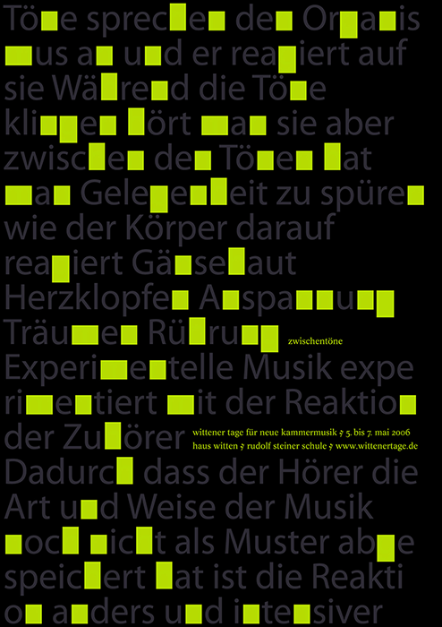 Plakat Festival für neue Kammermusik Plakat Festival für neue Kammermusik